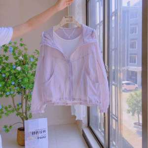 YIQINGDAI | Hooded Slimming Sun Protection Casual Loose Double Zipper Outerwear