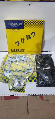 GEAR SET GEAR PAKET R15 V3 NEW LED 428H-128L 48T-14T ORIGINAL FUKUKAWA