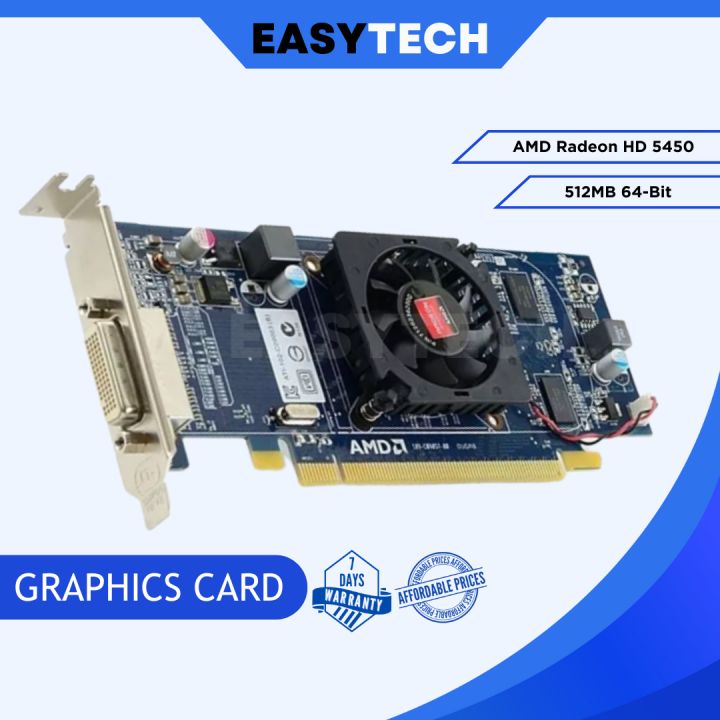 EASYTECH | AMD Radeon HD 5450 512mb 64bit DDR3 Graphics Card for ...
