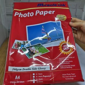 Miracle Double Side Glossy Photo Paper / Kertas Foto 260 Gr Gsm