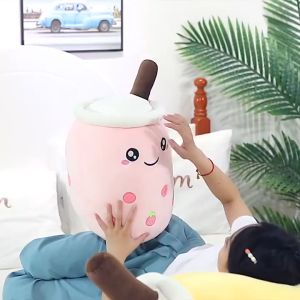 【Ready Stock】Cute Milktea Pearl Stuff Toy 25cm Tea Fruit Shake Plush Doll Soft Pillow Kids Toys Girls Gift