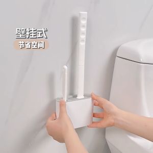 TPR Toilet Brush Toilet Soft Bristle Wall Mounted Wall Mounted Toilet Cleaning Brush