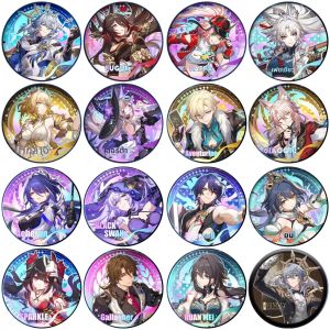 58 มม.เกม Honkai Star Rail Fugue Aglaea Jiao Qiu Gallagher Feixiao Sparkle คอสเพลย์เครื่องแต่งกาย Badge Pin SPTE แผ่นเหล็กวิลาดเข็มกลัด พร็อพ