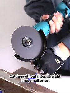 21V Lithium-Ion Brushless Angle Grinder with Variable Speed Cordless Polisher for Metal/Wood Compatible with Makita Battery - 4-Inch Grinding Tool with Protective Goggles Spreader & 10 Blades