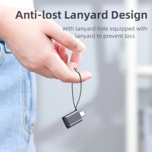 Type-C OTG USB 3.0 Hub 5Gbps High Speed Data Transfer 3A Quick Charge with Lanyard for MacBook Samsung S21 USB C Male to Female