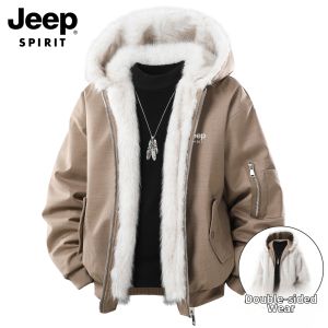JEEP SPIRIT | Reversible Hooded Mens Winter Padded Parka Coat