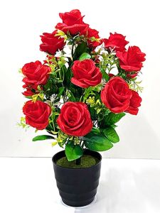 Bàn Trang Trí Hoa Pha Lê Giả Bằng Vải Nhung Hoa Hồng Trang Trí Phòng Khách TV Tủ Kệ Trang Trí Hoa Bàn Ăn Trong Nhà