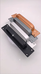 Sliding Door Handle Aluminum Alloy 2pcs Pull Plate Push Handle for Toilet CR Door with Screws Heavy Duty