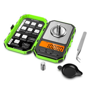 Brifit 50g/0.001g Mini Electronic ScaleMilligram scale pocket jewellery scale with 20g calibration weight tweezers and weighing pan 6 units one touch tare LCD scale for laboratory/jewellery/medicine etc.
