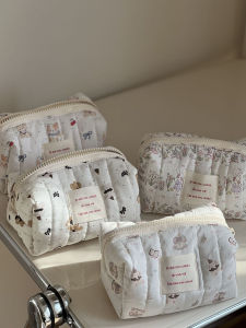 Korean Style Animal Cartoon Portable Makeup Bag Womens Mini Toast Bag Storage Pouch Cute Rechargeable Battery Organizer