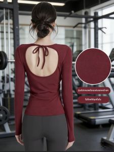 Moisture Wicking Backless Tied Tight Fit Yoga Top