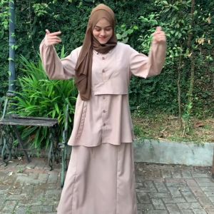 Rabbani - Setelan Tunik Muslim Wanita Lengan Panjang Dewasa Dara Ifana Exclusive
