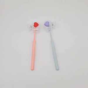 【M】2Pcs Heart Toothbrush Clip Portable Travel Dustproof Toothbrush Head Cover Storage Box Toothbrush Protective Cap