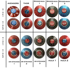 Avengers Collection  Fidget Hand Spinner Spider-Man Thor Dr Strange Hulk
