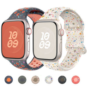 Sport Silicone Strap for Apple watch band 40mm 41mm 45mm 44mm 38mm 49mm Breathable bracelet iwatch Series 9 8 7 6 5 3 SE Ultra 2