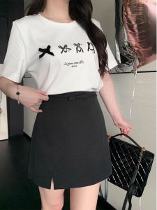Korean Style Soft Butterfly Knot Short Sleeve T-Shirt Womens Double-Sided Simple Versatile Top Quick Fashion Completion