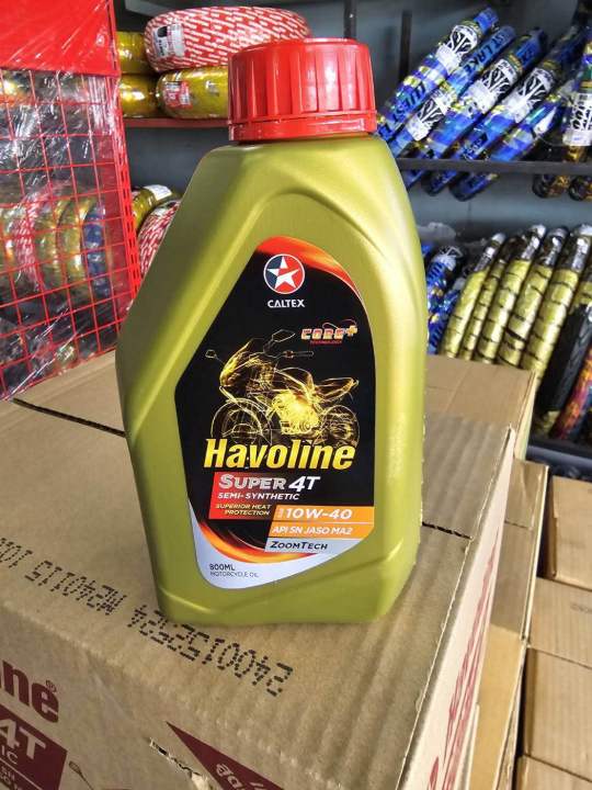 น้ำมันเครื่อง hovoline super4T 10w40 0.8L.