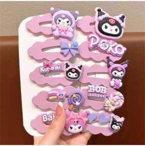 VINTLOOK  Phim hoạt hình dễ thương Bộ Kẹp Tóc cô gái ngọt ngào phụ kiện cặp Tóc Mây