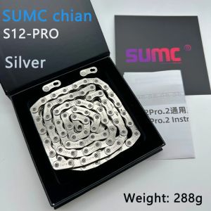 SUMC 12S Crescent Hollow Bike Chain 126 Links Ultralight Electroplated Smooth Shifting Chain For Shimano 12S MTB Road Bike