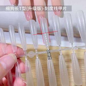 No-Trace Scale Line Nail Tips Full-Half Stick New Extended Nail Patch No Engraving Long Trapezoidal Professional Nail Art Tools