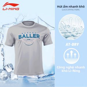 Li-Ning | Áo Thun Mùa Hè Thông Gió Cotton