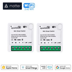 Matter WIFI Smart Switch Relay Smart Breaker Voice Control Homekit Siri 1 CH Module Automation Alexa Google Home