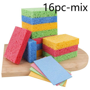 8/16/24pcs Large Cellulose Sponges Kitchen Sponges Durable Dishwashing Colored Sponges for Cleaning and Scrubbing Dishes