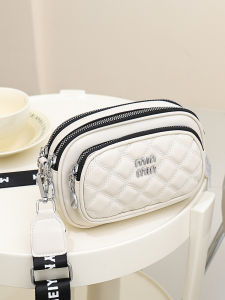 TAOHUALIHUA | Multi-Pocket Zipper Bag New Style High-End Wide Shoulder Strap Crossbody Bag