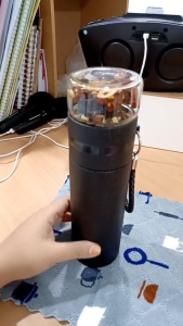 AKIRO Malaysia Tea Infuser 450mL 304 Stainless Steel Dual Cover Insulated Thermal Flask Cup Tea Water Separation Thermos Mug Bottle Botol Air Teh Asing 茶水分离保温瓶