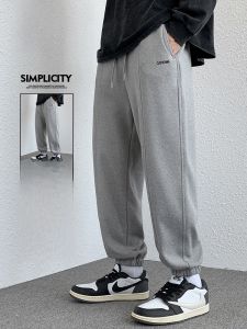 ROMON | Romon Mens Grey Casual Sweatpants Autumn Spring New Style Loose Fit Cargo Pants Youthful Leisure Long Trousers