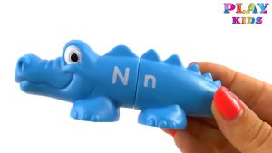 GM Kids (ของแท้ USA พร้อมส่ง 1.5 - 6 ขวบ)ของเล่นเสริมพัฒนาการ จับคู่ตัวอักษร A - Z พัฒนากล้ามเนื้อมือ Alphabet Alligators (Learning Resources) SM0006