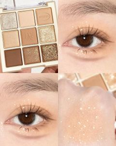 Dasique Nine Colors Eyeshadow Palette Matte Earth Tone Milk Tea Nude New Model Eye Makeup Korean Brand Beauty Tool