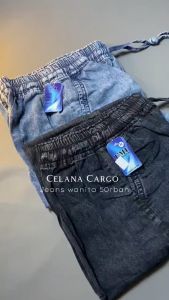 Hela Fsn Celana Highwaist Jeans Kulot Wanita - Rawis Premium Snow Tali Serut Pinggang Karet All Size