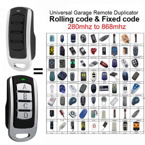 Multi Frequency Duplicator 280868MHz Fixed Rolling Code 433MHz Garage Door Gate Remote Control Handheld Transmitter