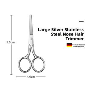 Safe Manual Round Tip Nose Hair Trimming Scissors