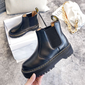 Dr Martin Boots For Women Men Chelsea Thick Soled Black Short Sleeve Boots Fashion Ankle Boots for Men and Women