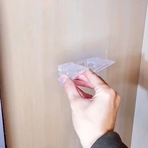 Household Clear Clapboard Shelf Support/No Punching Installation Wardrobe Partition Support Hook