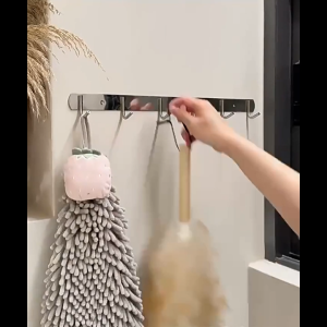 Stainless Steel Multi Hook Set Wall Mounted For Clothing Towel Hanging Home And Office