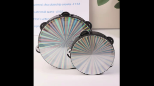 🔔 Handheld Wooden Tambourine – Sparkly Reflective Surface Loud Melodious Jingles | For Parties