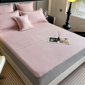 Luxurious Summer Ice Bean Bean Cooling Mat Bed Canopy Style 1.8x2x2 Meters Air Conditioned Silk Washable Bedding Cover