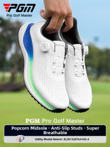 pgm | Breathable Slip-Resistant Knob Laced Super Soft Popcorn Midsole Mens Golf Shoe