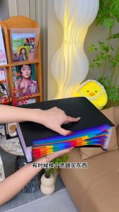 1pc 25 Pockets File Folder Organizer Expandable Plastic Filing Box Paper/Document/Receipt Organizer Folders (A4/Letter Size) Art Supplies Folder Multi-Purpose Standing Folder for Office School Home