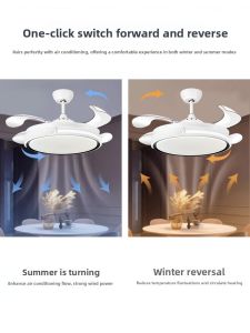 Chigo | Invisible Fan Light with Variable Frequency and Silent Ceiling Mount
