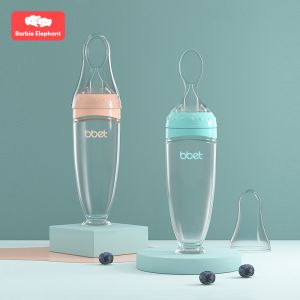 Bbet Silicone Baby Food Feeder - Bowl and Spoon 2-in-1 for Purees and Milk