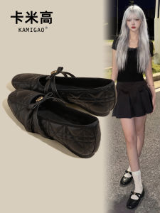 KAMIGAO | Inch Boost Heel Mary Jane Shoes Black Soft Soles