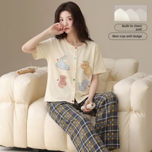MiiOW | Cotton Summer Cartoon Pyjama Set with Padding