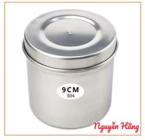 Hộp inox đựng bông lau phun xăm c.ố.c bông