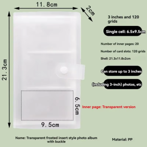 Sổ Đựng Thẻ Dung Lượng Lớn - 120/240 Ngăn Sổ Lưu Trữ Ảnh Thẻ Sổ Đựng Vé Thẻ Bộ Sưu Tập Di Động