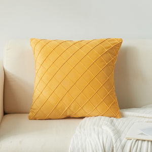 INS Style Modern Minimalist Dutch Velvet Cushion Cover Diamond Pattern
