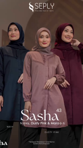 TUNIK SEPLY SASHA 43 ATASAN WANITA TERBARUU DAILY CASUAL PREMIUM KULIAH KEKINIAN TERMURAHHH